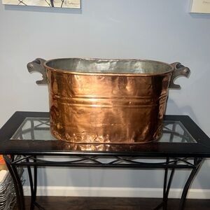 Copper Storage Bin with Handles
